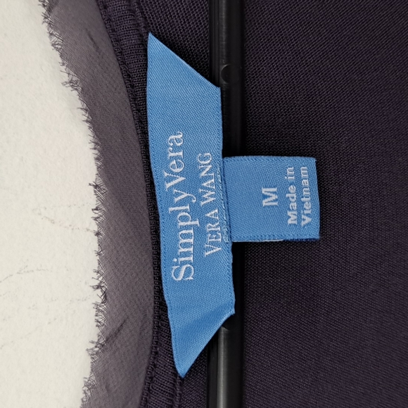 Vera Wang Purple Floral Dress Sz M - Picture 5 of 6